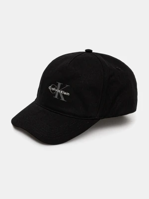 Calvin Klein Jeans czapka z daszkiem bawełniana kolor czarny z nadrukiem LV04G5032G