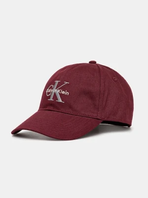 Calvin Klein Jeans czapka z daszkiem bawełniana kolor czerwony z aplikacją LV04G5004G