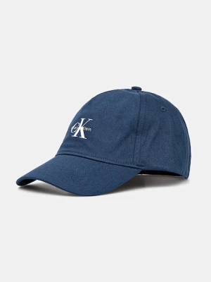 Calvin Klein Jeans czapka z daszkiem bawełniana kolor fioletowy z nadrukiem LV04G5032G