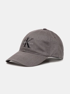 Calvin Klein Jeans czapka z daszkiem bawełniana kolor szary z aplikacją LV04G5004G