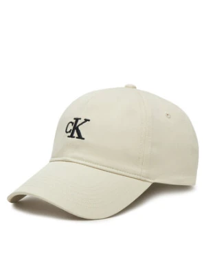 Calvin Klein Jeans Czapka z daszkiem Embroidered Monogram Cap LV04K5024G Biały