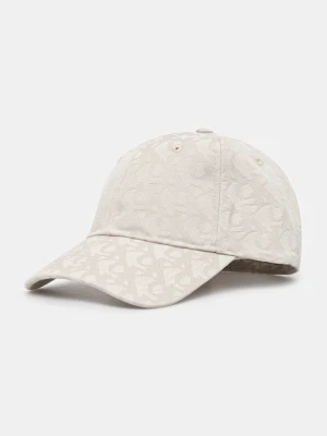 Calvin Klein Jeans czapka z daszkiem kolor beżowy wzorzysta LV04K5058G