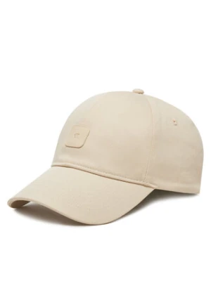 Calvin Klein Jeans Czapka z daszkiem Mono Leather Patch Twill Cap LV04K5052G Beżowy