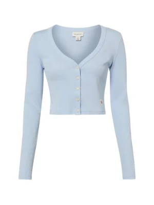 Calvin Klein Jeans Damska koszulka z długim rękawem Kobiety Bawełna niebieski jednolity,