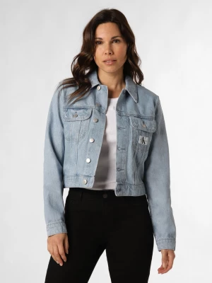 Calvin Klein Jeans Damska kurtka dżinsowa Kobiety Bawełna niebieski jednolity,