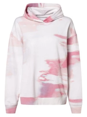 Calvin Klein Jeans Damski sweter z kapturem Kobiety Bawełna różowy|biały wzorzysty,