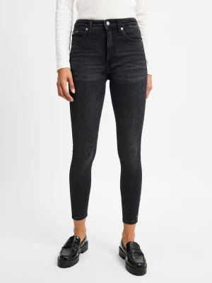 Calvin Klein Jeans Damskie spodnie jeansowe 5-pkt Kobiety Bawełna czarny jednolity,