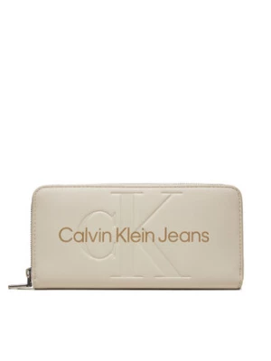 Calvin Klein Jeans Duży Portfel Damski K60K607634 Écru