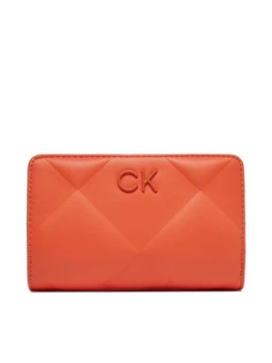 Calvin Klein Jeans Duży Portfel Damski Re-Lock Quilt Bifold Wallet K60K611374 Pomarańczowy