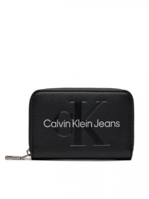 Calvin Klein Jeans Duży Portfel Damski Sculpted Med Zip Around Mono K60K607229 Czarny