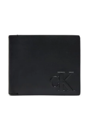 Calvin Klein Jeans Duży Portfel Męski Logo Emboss Bifold W/Coin K50K512061 Czarny