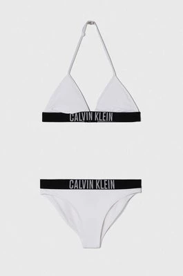 Calvin Klein Jeans dwuczęściowy strój kąpielowy dziecięcy kolor biały