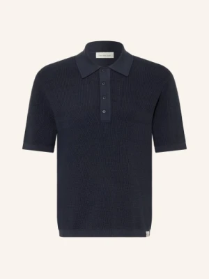 Calvin Klein Jeans Dzianinowa Koszulka Polo blau GRANATOWY