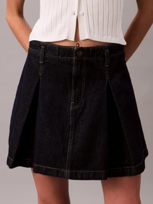 Calvin Klein Jeans Dżinsowa spódnica damska Kobiety Bawełna niebieski jednolity,
