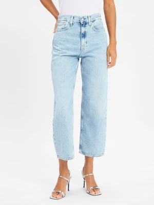 Calvin Klein Jeans Dżinsy o dopasowanym kroju Kobiety Bawełna niebieski jednolity,