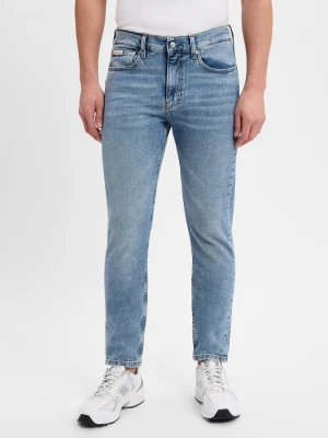 Calvin Klein Jeans Dżinsy slim Mężczyźni Bawełna niebieski jednolity,