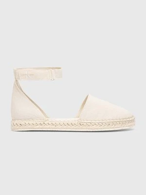 Calvin Klein Jeans espadryle ANKLE ESPADRILLE BTW kolor beżowy YW0YW01027 YW0YW01027