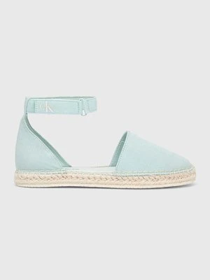 Calvin Klein Jeans espadryle ANKLE ESPADRILLE BTW kolor niebieski YW0YW01027 YW0YW01027