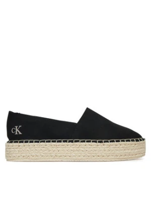Calvin Klein Jeans Espadryle Flatform Esdparille Mg/Hdw YW0YW01737 Czarny