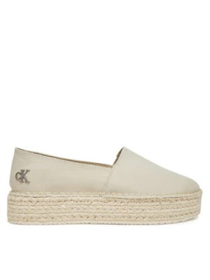 Calvin Klein Jeans Espadryle Flatform Esdparille Mg/Hdw YW0YW01737 Écru