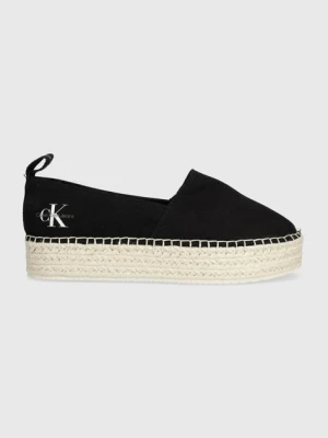 Calvin Klein Jeans espadryle PLATFORM ESPADRILLE ML BTW kolor czarny na platformie YW0YW01378