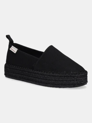 Calvin Klein Jeans espadryle PLATFORM ESPADRILLE ML CS kolor czarny na platformie YW0YW01871
