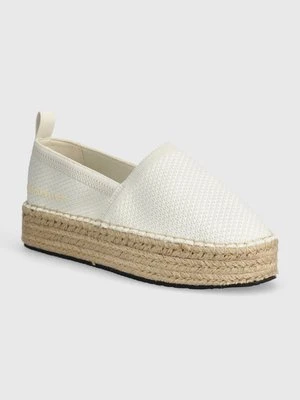 Calvin Klein Jeans espadryle PLATFORM ESPADRILLE UC kolor biały na platformie YW0YW01377