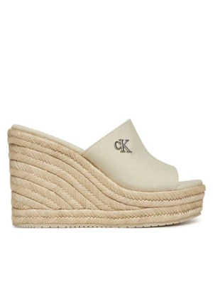 Calvin Klein Jeans Espadryle Wedge Rope Slide Mg YW0YW01699 Écru
