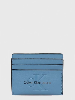 Calvin Klein Jeans etui na karty kolor niebieski