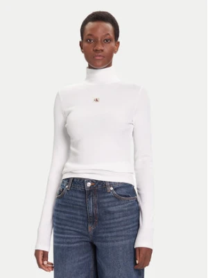 Calvin Klein Jeans Golf LV047D203G Biały Slim Fit