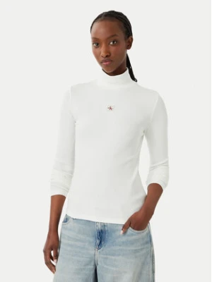 Calvin Klein Jeans Golf LV047D203G Biały Slim Fit