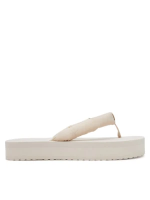 Calvin Klein Jeans Japonki Beach Sandal Flatform Ttxr Satin YW0YW01723 Beżowy