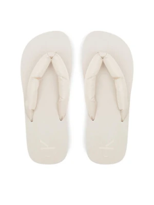 Calvin Klein Jeans Japonki Beach Sandal Flatform Ttxr Satin YW0YW01723 Beżowy