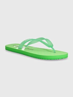 Calvin Klein Jeans japonki BEACH SANDAL GLOSSY męskie kolor zielony YM0YM00952