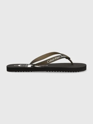 Calvin Klein Jeans japonki BEACH SANDAL MONOGRAM TPU męskie kolor czarny