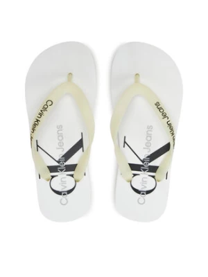 Calvin Klein Jeans Japonki Beach Sandal Monologo Tpu YW0YW01246 Biały