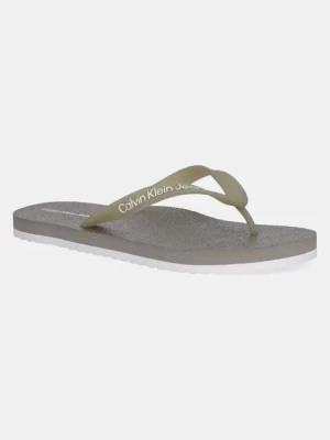 Calvin Klein Jeans japonki THONG+ TPU męskie kolor zielony YM0YM01265