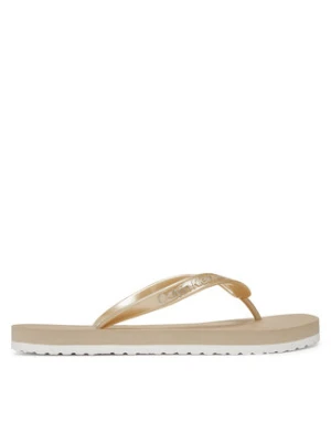 Calvin Klein Jeans Japonki Thong+ Tpu Metallic YW0YW01720 Beżowy