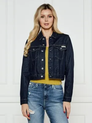 Calvin Klein Jeans Jeansowa kurtka | Cropped Fit