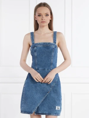 Calvin Klein Jeans Jeansowa sukienka niebieski