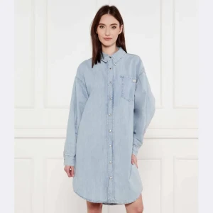 Calvin Klein Jeans Jeansowa sukienka | z dodatkiem lnu
