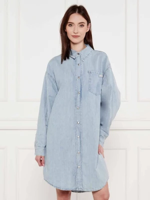 Calvin Klein Jeans Jeansowa sukienka | z dodatkiem lnu
