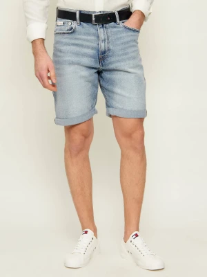 Calvin Klein Jeans Jeansowe szorty Abner | Slim Fit | stretch błękitny