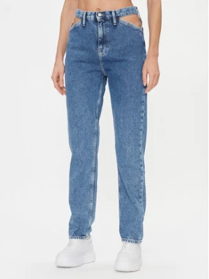 Calvin Klein Jeans Jeansy Authentic Slim Straight Cut Out J20J222433 Niebieski Slim Fit