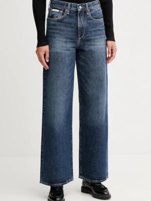 Calvin Klein Jeans jeansy bawełniane kolor granatowy LV147B933G