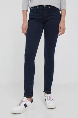 Calvin Klein Jeans jeansy damskie kolor granatowy