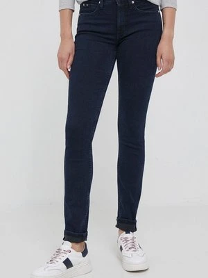 Calvin Klein Jeans jeansy damskie kolor granatowy