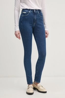 Calvin Klein Jeans jeansy damskie kolor granatowy J20J224017