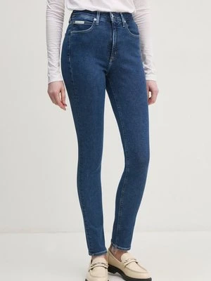 Calvin Klein Jeans jeansy damskie kolor granatowy J20J224017