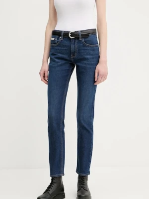 Calvin Klein Jeans jeansy damskie kolor granatowy LV047C778G